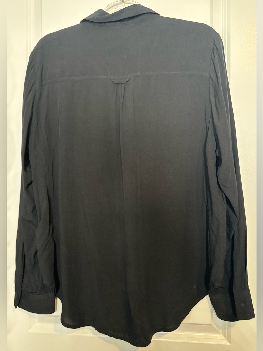 Velvet Heart Black long sleeve Button-Front tie-knot blouse size large casual - Picture 5 of 5